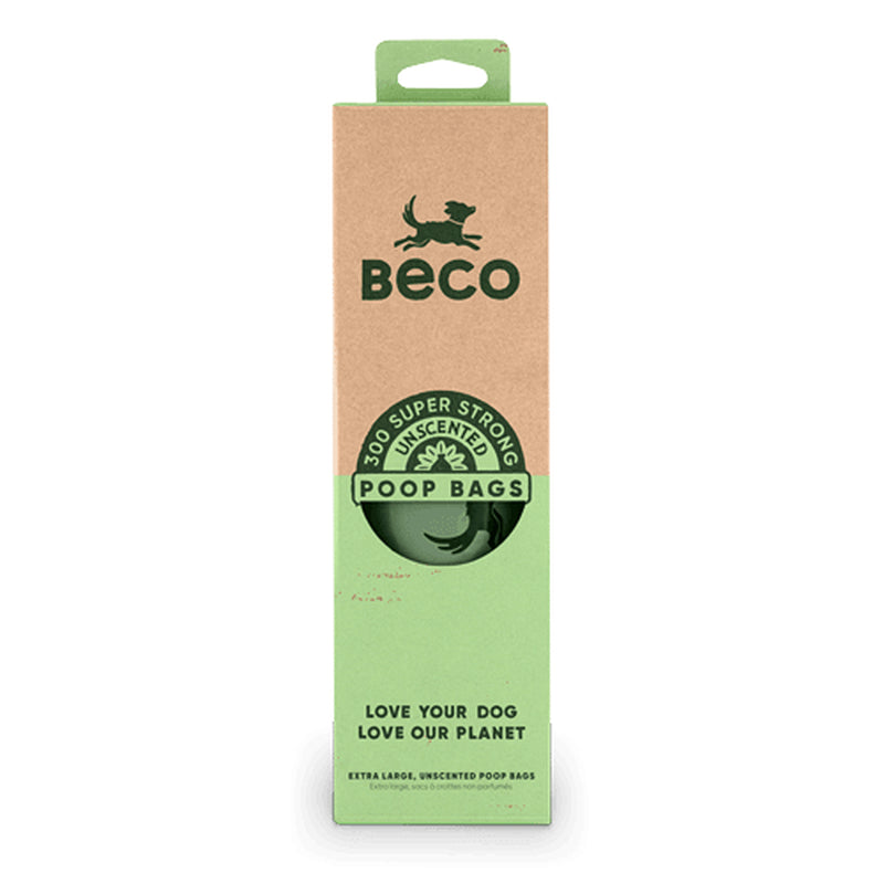 Beco Dog Poop Bags Poo Waste Sacks Unscented Strong Big Leak Proof