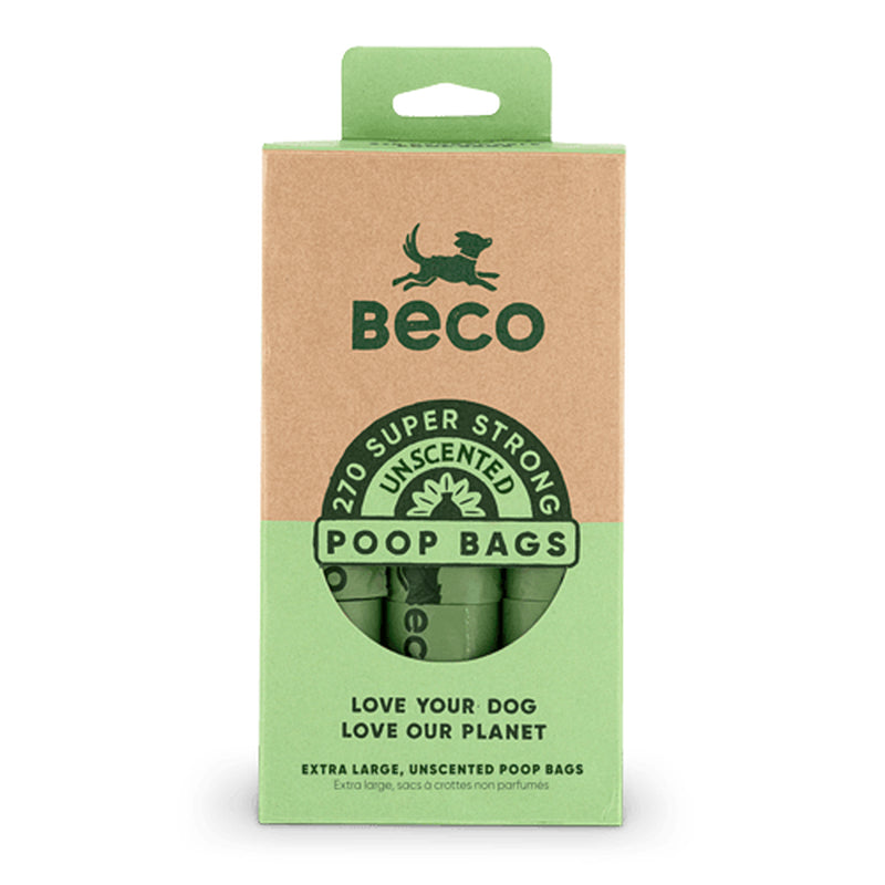 Beco Dog Poop Bags Poo Waste Sacks Unscented Strong Big Leak Proof
