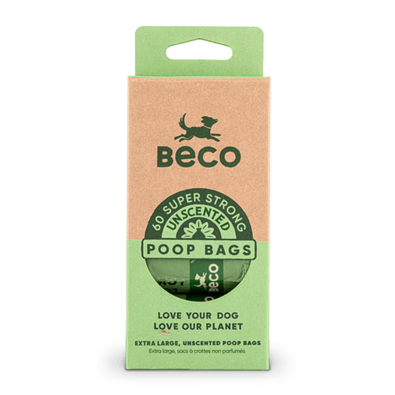 Beco Dog Poop Bags Poo Waste Sacks Unscented Strong Big Leak Proof